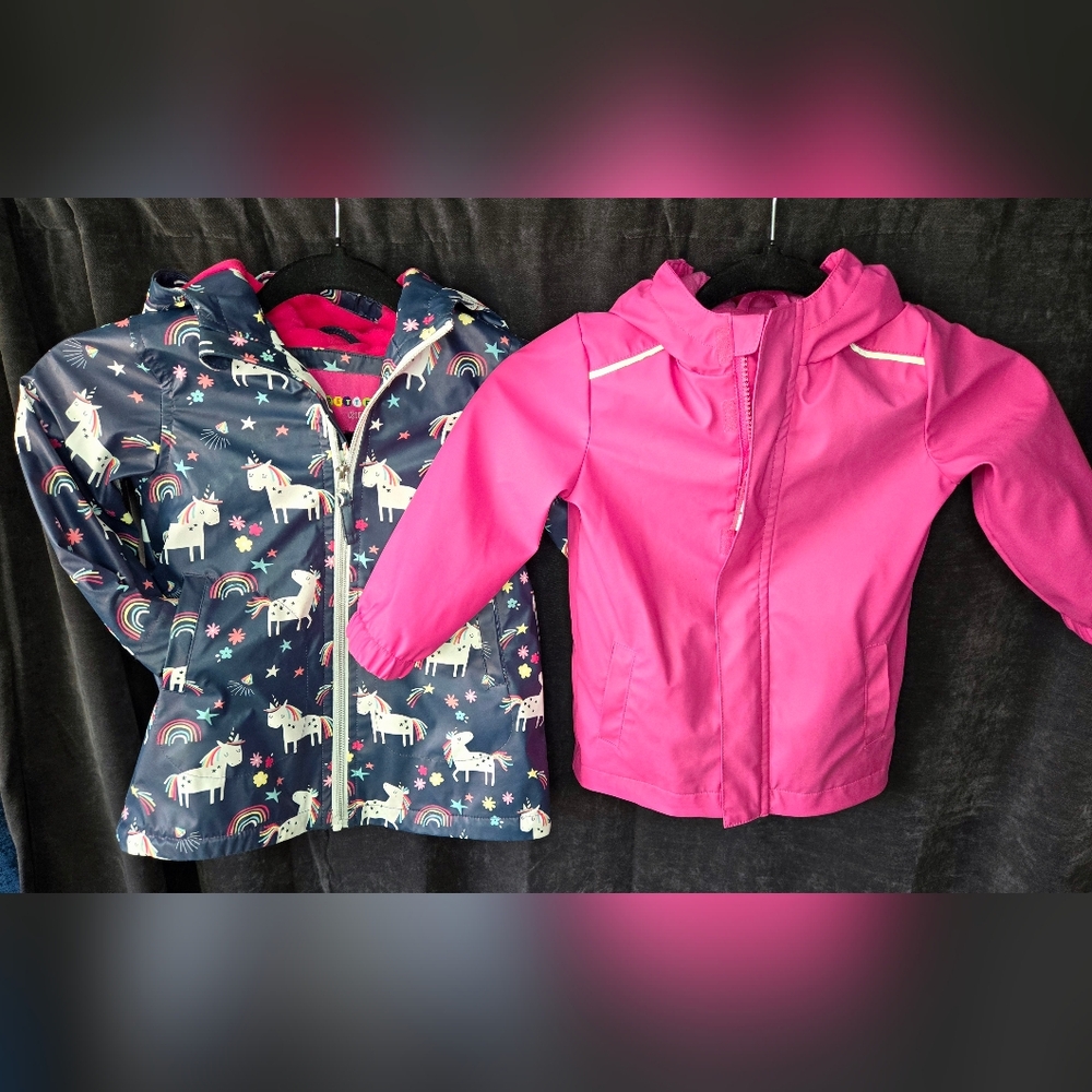 2T girls lined raincoats